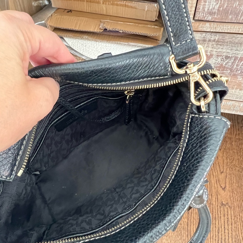 Michael Kors Black Pebbled Leather Crossbody Bag - Picture 5 of 8